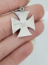 Vintage Nino 925 Sterling Silver Maltese Cross Dangle Earrings