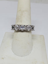 Sterling Silver Clear Cubic Zirconia Multistone Ring Size 8