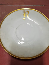 Antique Porcelain RMS Bavaria Turin Bavaria Initial "R" Saucers Gold Trim