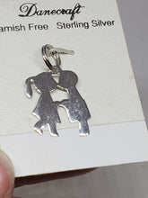 Vintage Danecraft Tarnish Free Sterling Silver Boy & Girl Kissing Bracelet Charm