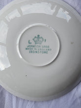 Vintage 2pc Johnson Brothers Athena White Ironstone Ribbed Design Saucers