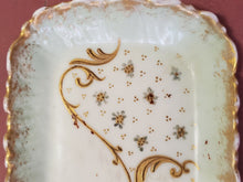 Antique Limoges France Porcelain Hand Painted Blueberry & Flowers Gold Filigree