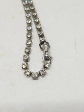 Vintage Clear Rhinestone Dangle Necklace Wedding Jewelry