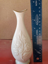 Vintage Lenox Ivory Raised Embossed Roses Gold Trim Bud Vase