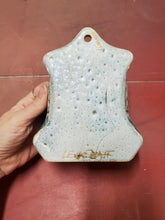 Vintage Hand Painted Terra Cotta Italian (?) Wall Pocket Sconce Signed