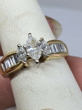 14k Yellow Gold 1.05ct Marquise Diamond VS2-SI1 Engagement Wedding Ring Size 7