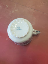 Vintage Arnart Blue Onion White Porcelain Blue Flowers Shave Mug