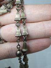 Vintage Sterling Silver Hayward Flower Filigree Hearts Bell Bead Rosary