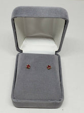 14k Yellow Gold Round Cut Ruby Stud Earrings