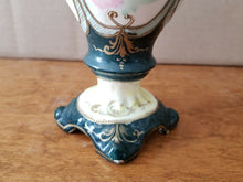 Vintage Miyako Japan Moriage Handpainted Footed Flower Vase