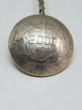 VTG Sterling Silver Brazillian Adventurine 2000 Reis 1924 Coin Collector Spoon