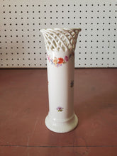 Antique Royal Crown Germany Porcelain Flower Design Pierced Lace/lattice Vase