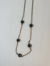 Sterling Silver Black Hematite Bead Chain Necklace