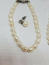 Silver Tone Genuine White Freshwater Cultured Potato Pearl Jewelry Lot