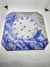 Antique Germany Delft Porcelain Blue And White Diamond Shaped 8 Day Clock Face