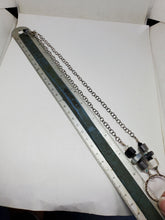Sterling Silver Hammered Ring Glass Bead Swarovski Crystal Bicone Necklace