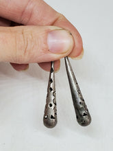 Vintage Navajo Sterling Silver Hand Pierced Teardrop Earrings