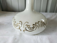 Antique Victorian White Milk Glass Vanity Perfume Bottle Hand Painted Flowers #2