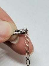 Milor Sterling Silver Omega Chain Adjustable Necklace With Black Velvet Box
