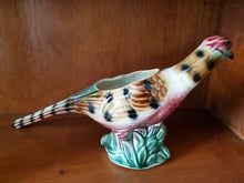 Vintage Colorful Ceramic Pheasant Planter 18" Long
