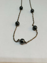 Sterling Silver Black Hematite Bead Chain Necklace