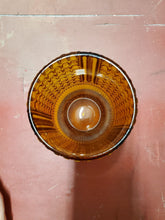 Vintage Amber Glass Starburst Hobnail/small Dot Pattern Candle Votive