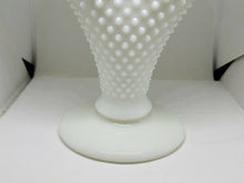 Vintage Fenton Hobnail Milk Glass Fan Scalloped Vase