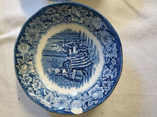 Vintage Liberty Blue Historic Colonial Scenes Betsy Ross Soup Bowls England