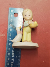 Vintage 1986 Lefton China Girl With Duck Little Treasures Hand Painted Figurine
