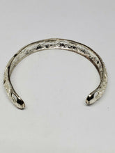Sterling Silver Open Scoll Work Floral Filigree Cuff Bracelet Rhodium Plated