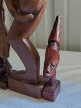 Vintage Lot Carved Wooden Haiti People Figurines