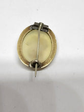Antique 19th Century Victorian 18k Gold Carved Shell Cameo Brooch Sterling Hinge