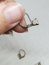 Sterling Silver Cubic Zirconia Stud Earrings Lot- Singles Mismatched Scrap Wear