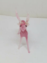 Vintage Pink Murano Style Glass Deer Figurine