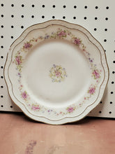 Antique Z.S. & Co. Bavaria Pink And Blue Flowers Porcelain Dinner Plate