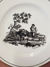 Vintage 4pc Royal Chelsea H Fennell Fine Bone China Hand Painted Scene Plates