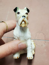 Vintage Porcelain White Terrier Dog Figurine Hand Painted