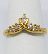 Nevada Mines Crown Style Ring w/ Marquise and Round Cut Clear Stones